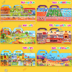 Reusable Fluffy Sticker Book Set for Ages 3-5