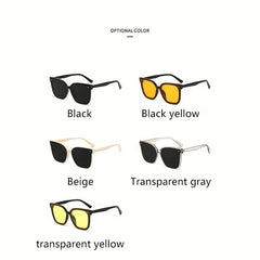 Men's Retro Square Frame Sunglasses UV Protection for Cycling Riding Fishing