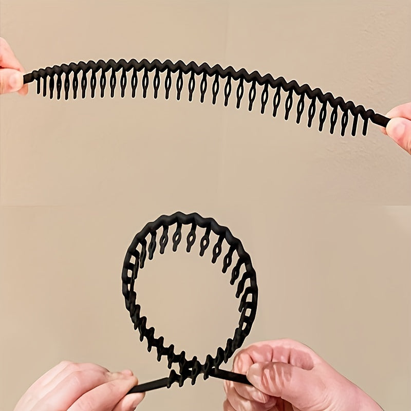 9pcs Frosted Headband Style Wavy Head Hoop Women's Hair Accessories