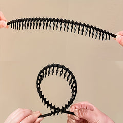 9pcs Frosted Headband Style Wavy Head Hoop Women's Hair Accessories