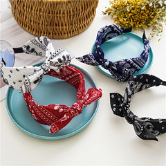 Paisley Print Boho Head Band Vintage Bowknot Hair Bands
