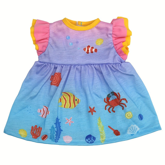 Animal Pattern Doll Clothes for 10-17 Inch Newborn Dolls