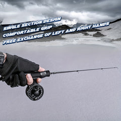 Single Section Ice Fishing Rod & Fast Raft Rod Winter Fishing Set
