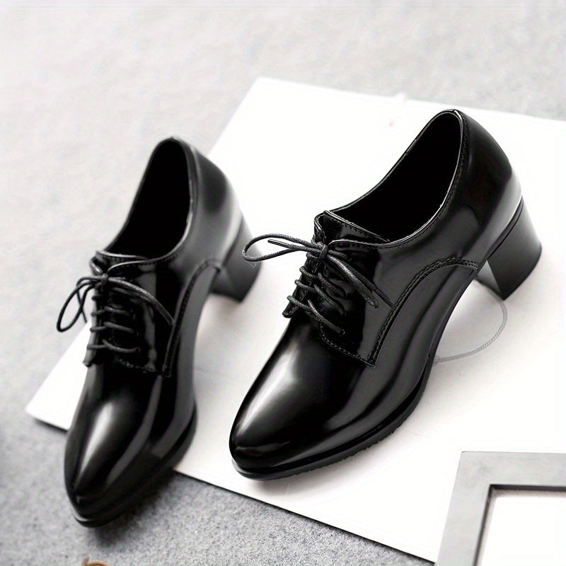 Women's Mid Heel Lace Up Office Court Pumps