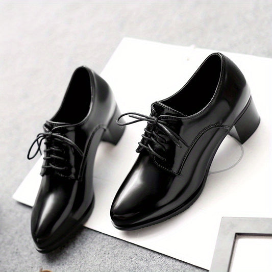 Women's Mid Heel Lace Up Office Court Pumps
