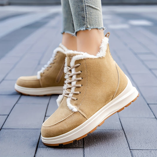 Women's Soft Platform Snow Boots Winter Warm Casual Shoes