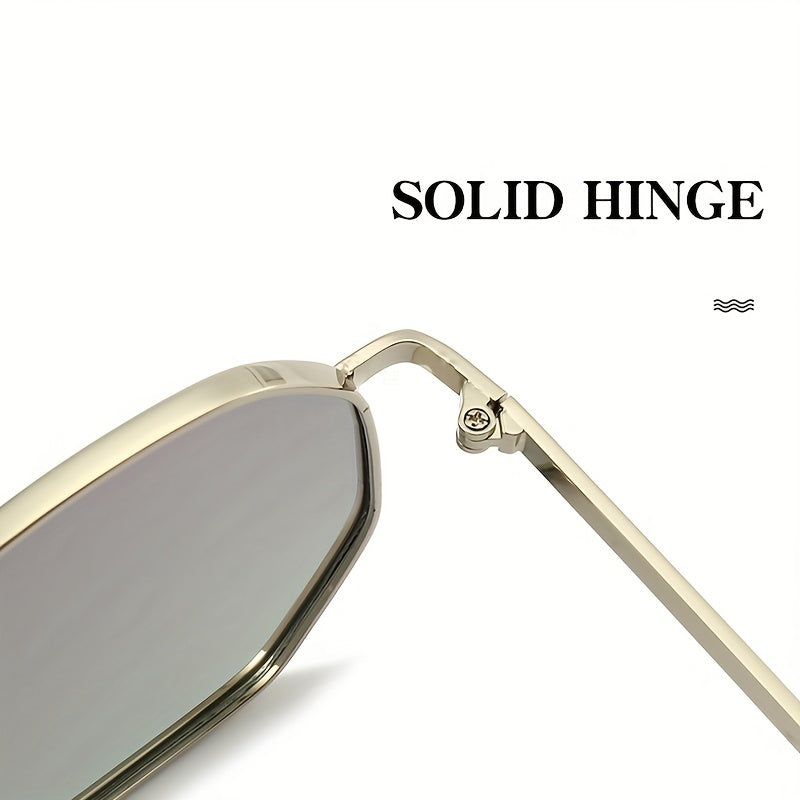 Men's Retro Metal Small Frame Sunglasses UV Protection