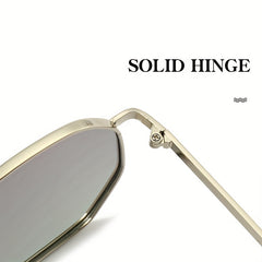 Men's Retro Metal Small Frame Sunglasses UV Protection