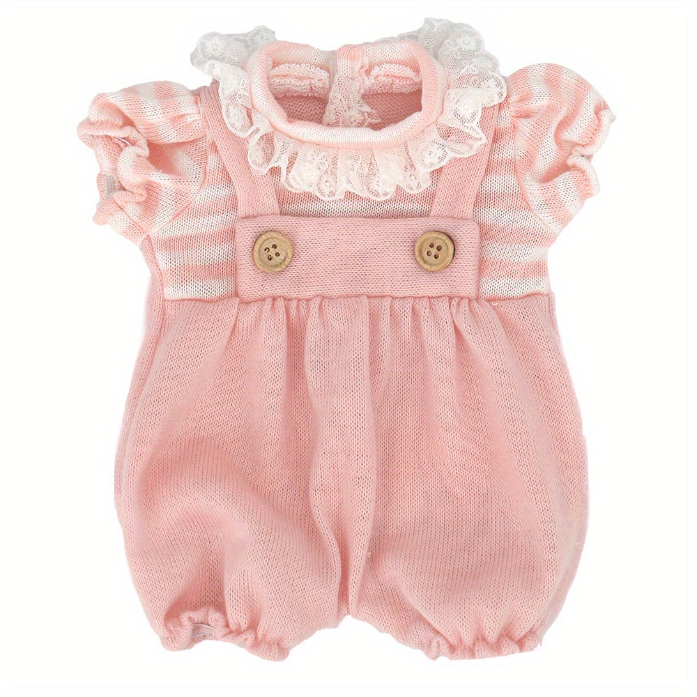 Adorable Gray & Pink Jumpsuit for Reborn Dolls