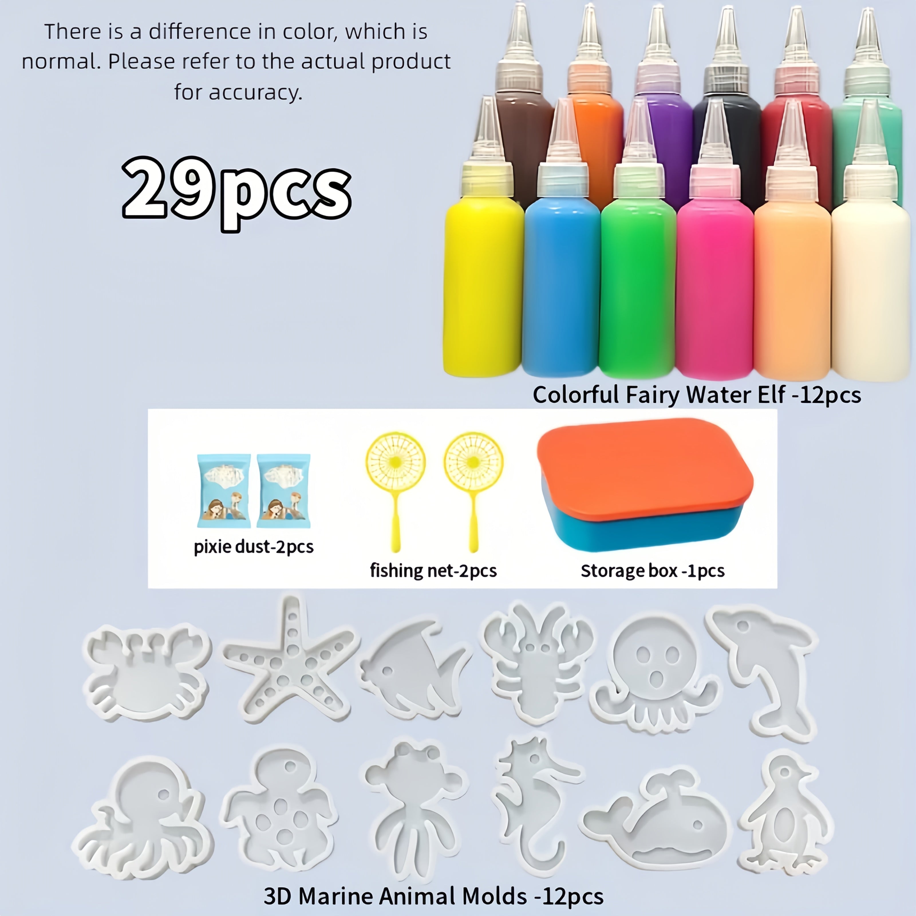 15pcs Marine Animal Models Handicraft Set for Halloween