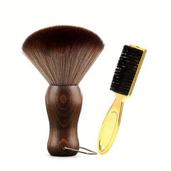 Barber Neck Duster Brush Wood Handle for Hair Cutting