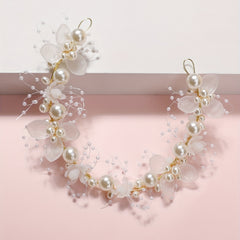 Faux Pearl Flower Headband Hair Accessory for Women