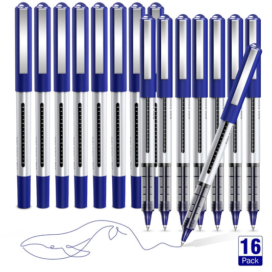12 pcs Rollerball Pens 0.5mm Quick Drying Ink