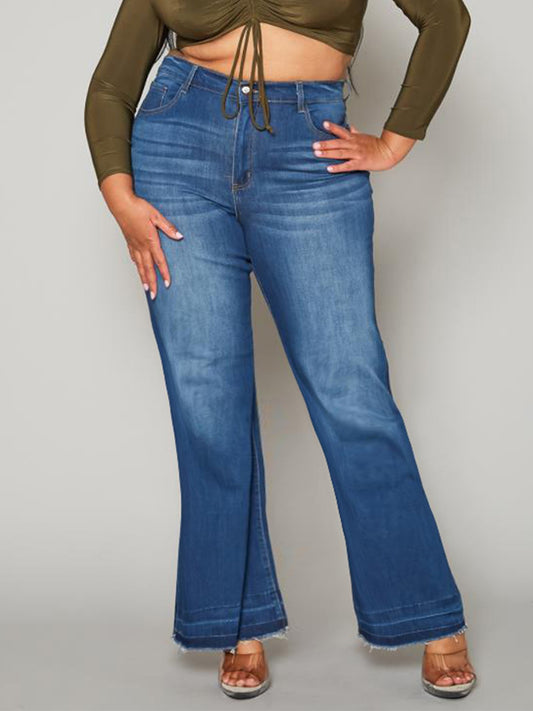  Casual Jeans Women's Raw Trim High Rise