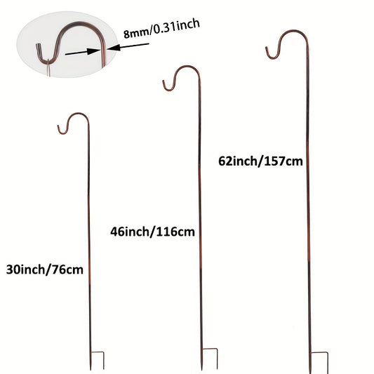Copper Shepherd Hooks for Hanging Bird Feeders