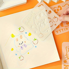 Cartoon Stencil Drawing Template for Holiday Painting DIY Projects