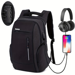 Casual Backpack with USB Charging Port Computer Bag