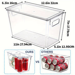 Clear Plastic Storage Box With Lids Kitchen Organizer