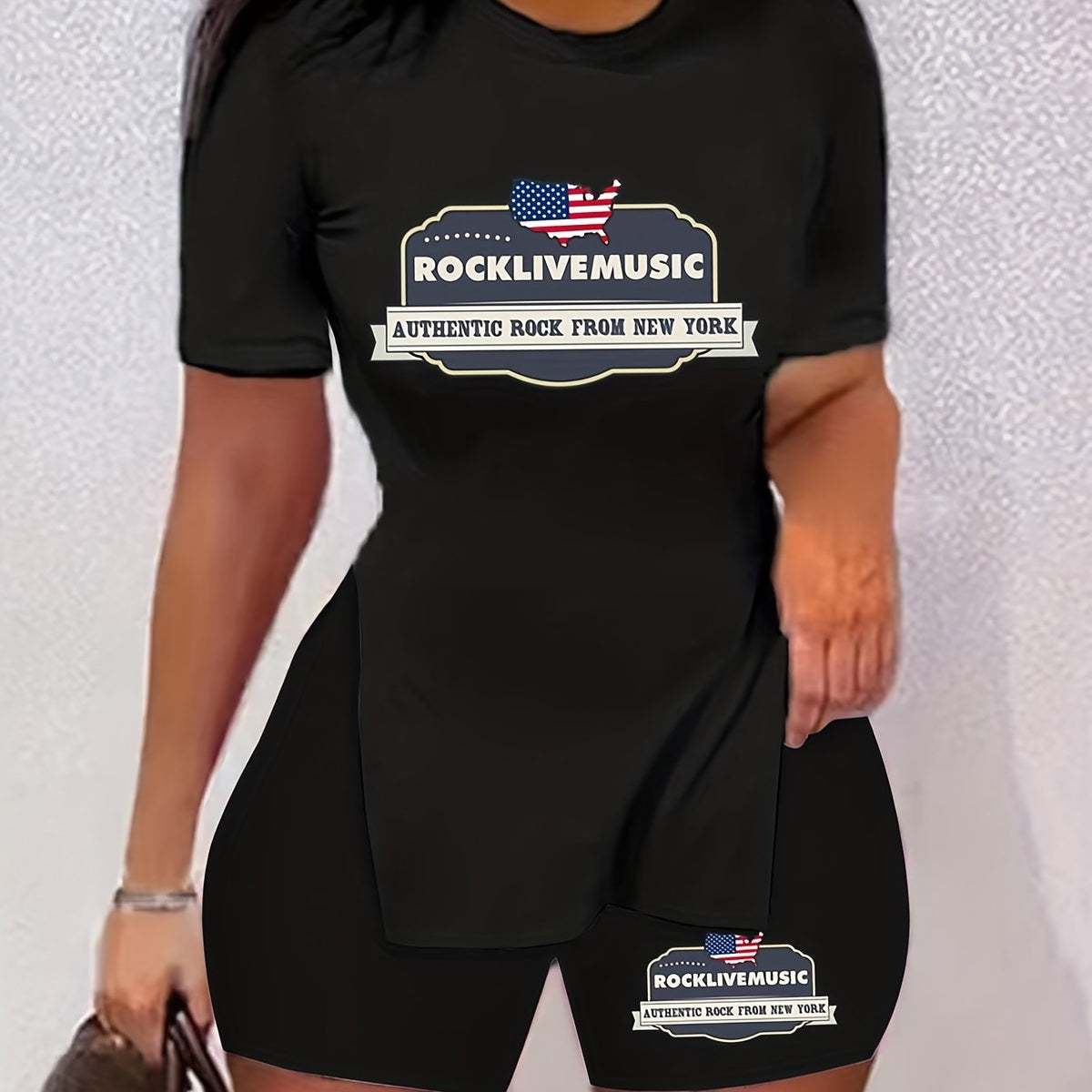T-shirt & Shorts Set Casual Outfit Spring Summer Women's Clothing