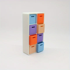 1:12 Scale Dollhouse Storage Box Set - Display and Organizer Compartments