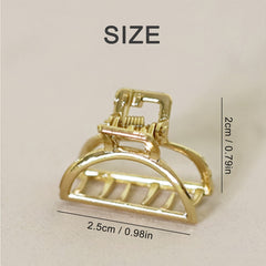 3pcs Hair Claw Golden Hair Clips Non Slip Hair Accessories