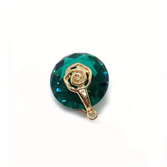 Natural Stone Faceted Crystal Pendant 14mm Round DIY Jewelry