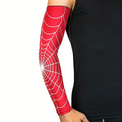 Spider Web Pattern Arm Sleeves Sunscreen Sports Protective