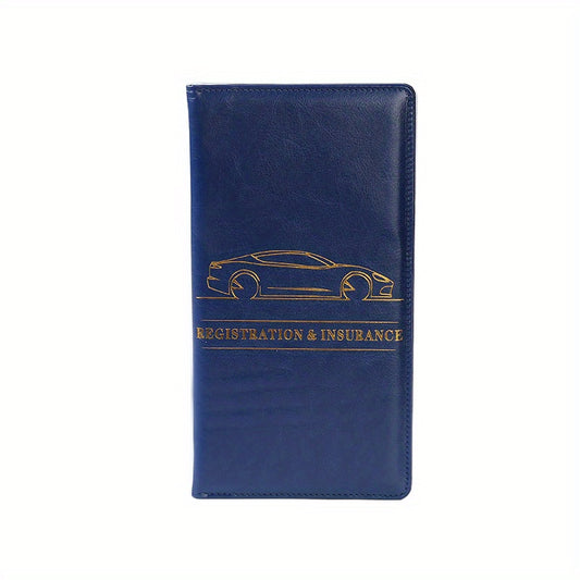 PU Leather Car Insurance Document Holder