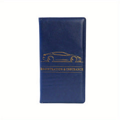 PU Leather Car Insurance Document Holder