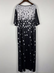 Women's Plus Floral Print V Neck Maxi Dress