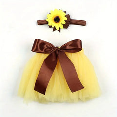 Cute Sunflower Newborn Baby Outfit for Photoshoots