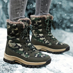 Women's Camo High Boots - Outdoor Hiking & Camping