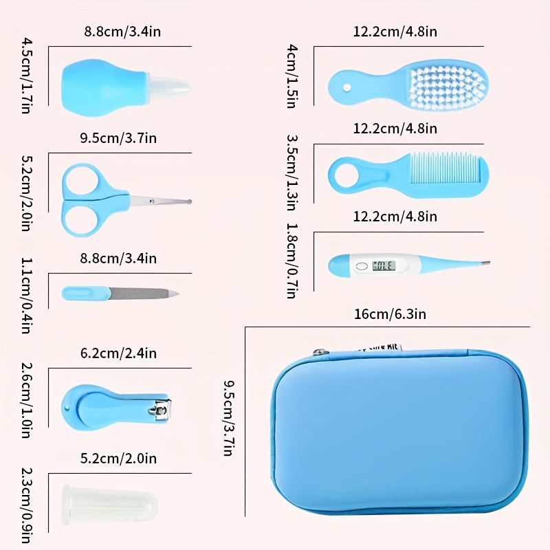 Portable Baby Grooming Kit 20 32 Cm - Hair Brush Comb Nail Clippers Thermometer