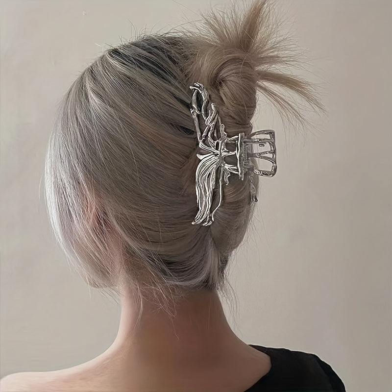 Irregular Liquid Metal Hair Grab Back Head Plate Clip