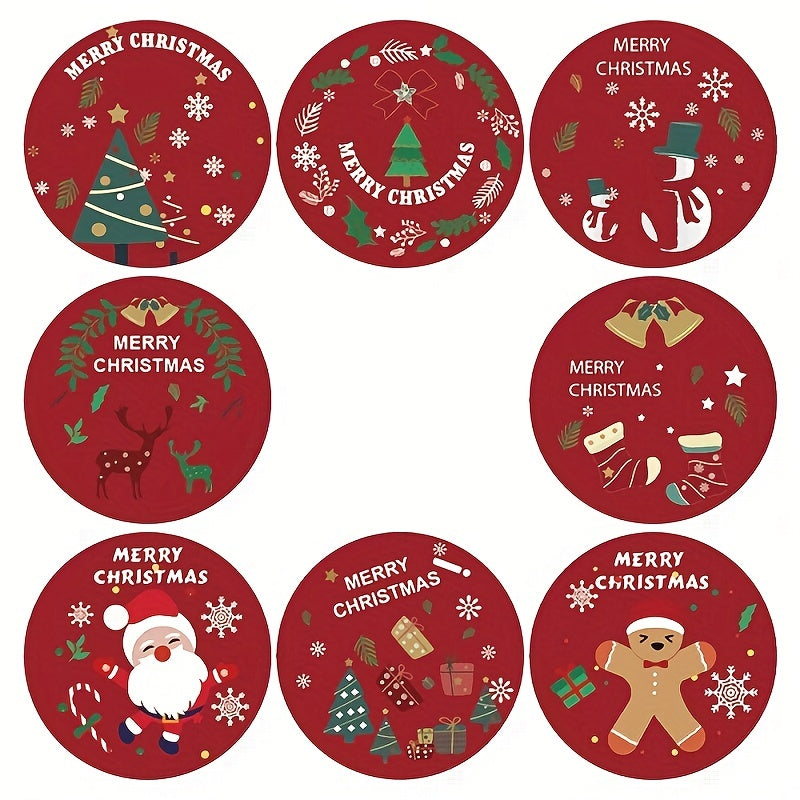 500pcs Merry Christmas Holiday Decoration Sticker Label