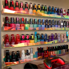 Iridescent Nail Polish Wall Organizer Display Rack