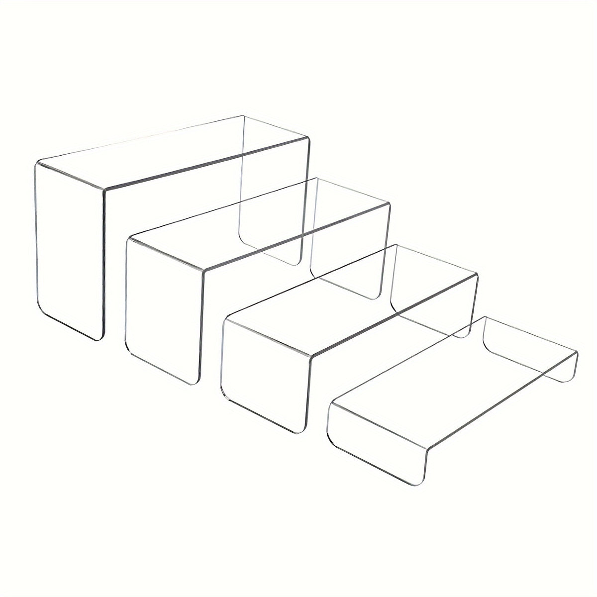 4 Layer Acrylic Display Stand for Desserts, Dolls, Cosmetics, Collectibles