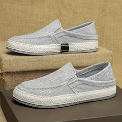Men's Lightweight Canvas Loafers Slip On Shoes
