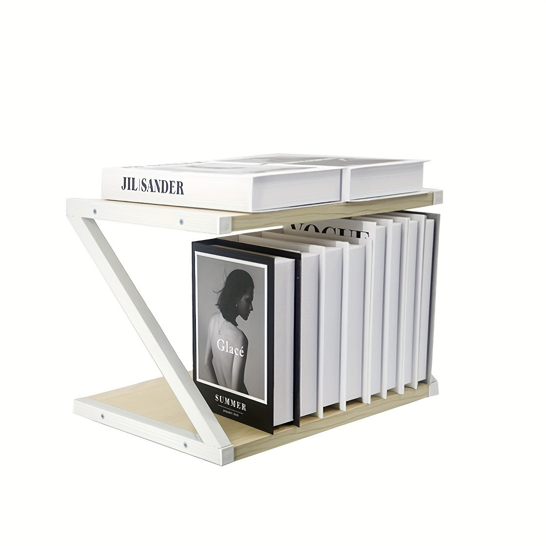 Solid Wood Floor standing Double layer Storage Rack Printer Rack
