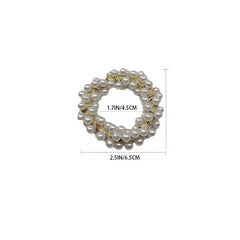5 PCS Faux Pearl Hair Tie Ponytail Hair Rope Head Jewelry Hair Accessories