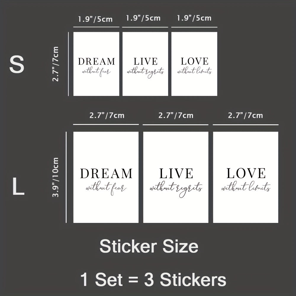 Motivational Quotes Stickers - Fearless Love Dream Big