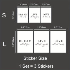 Motivational Quotes Stickers - Fearless Love Dream Big