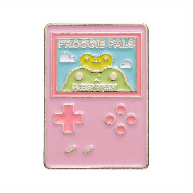 Frog Game Console Enamel Pins Frog Brooches Lapel Badges Animal Funny Jewelry