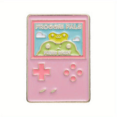 Frog Game Console Enamel Pins Frog Brooches Lapel Badges Animal Funny Jewelry