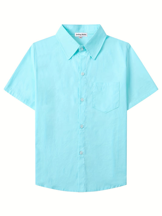 Boys Short Sleeve Button Down Shirt
