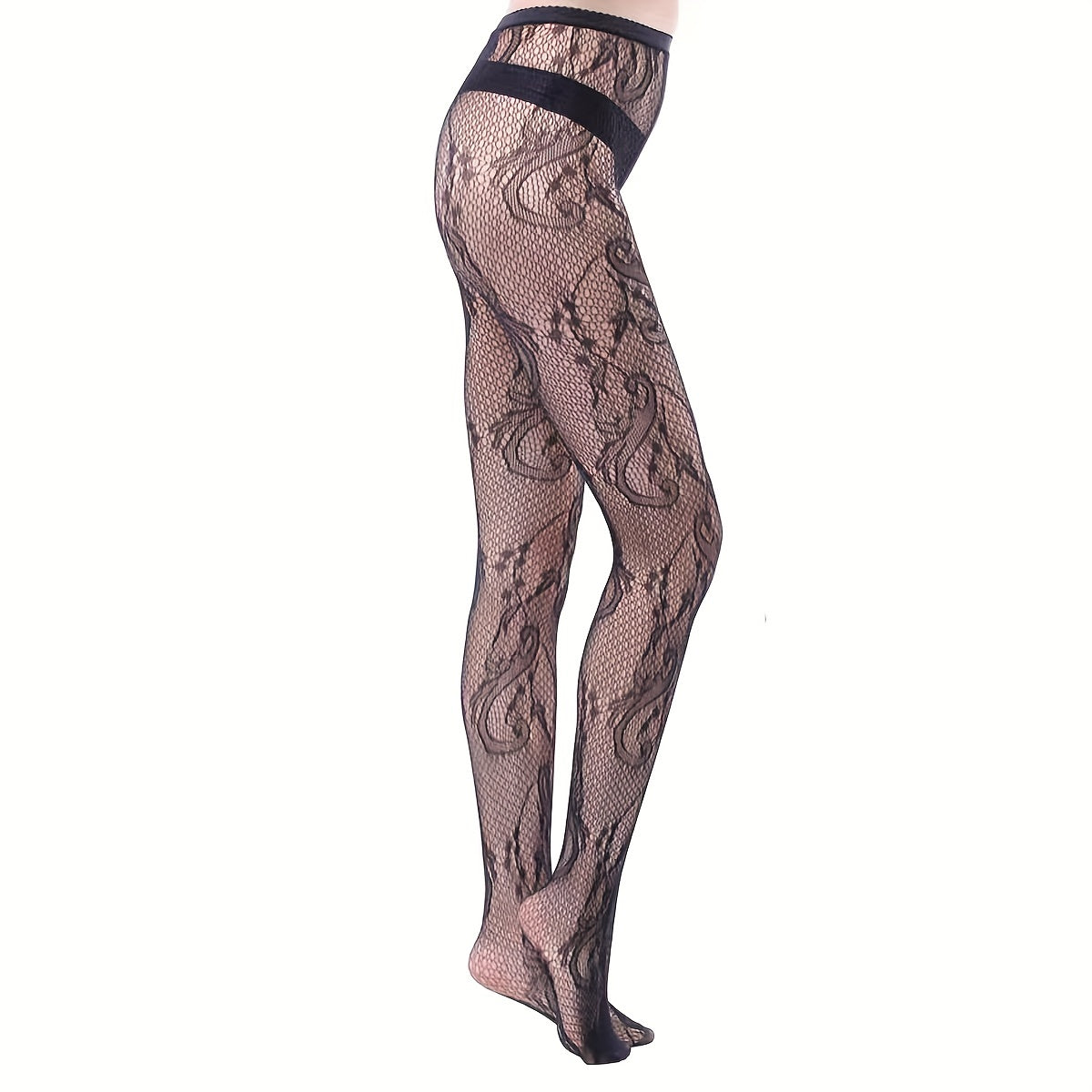 2 Pack Fishnet Tights High Waist Pantyhose Stockings