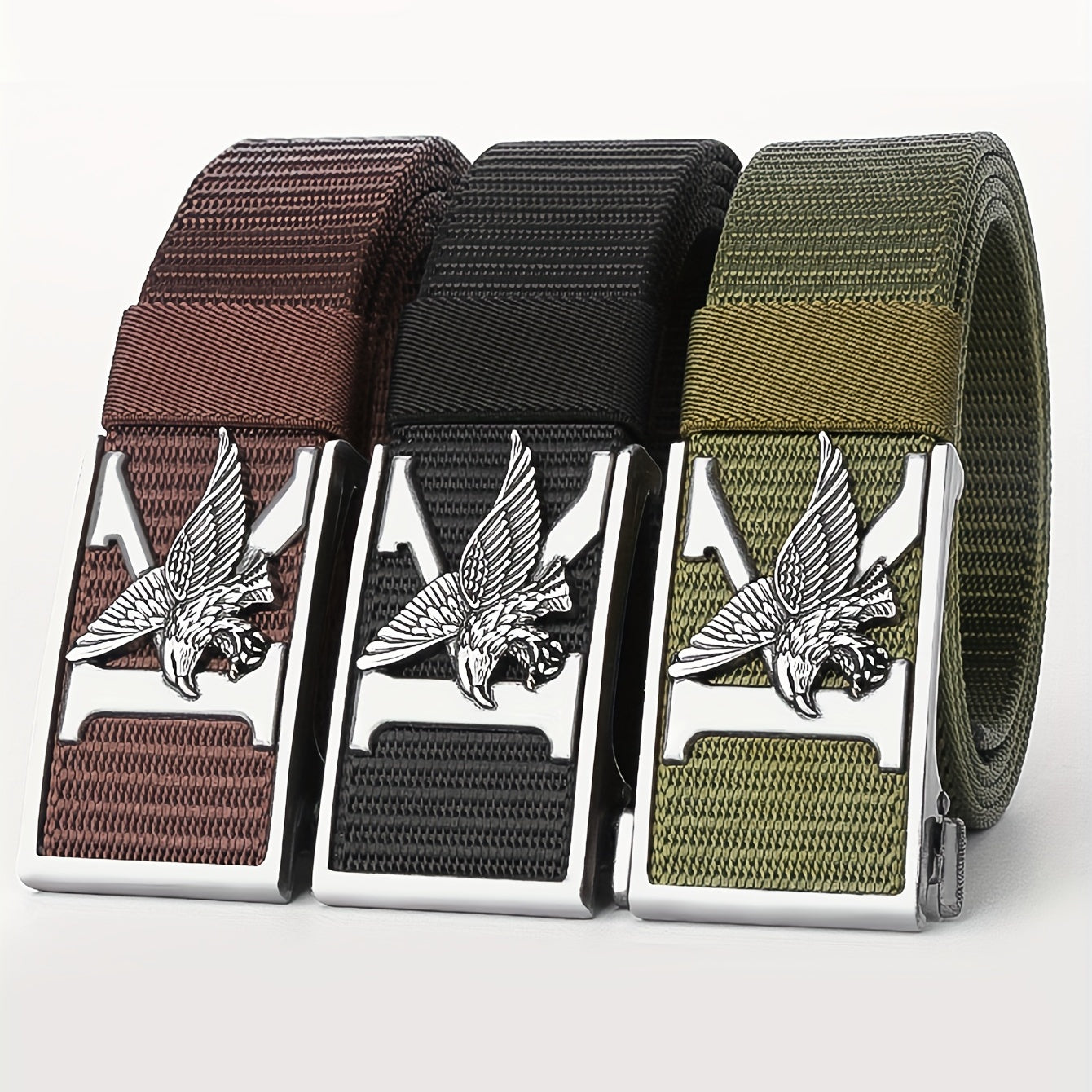 Eagle Auto Buckle Casual Sports Belt for Men