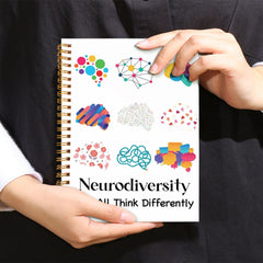 Neurodiversity Think Different Notebook Colorful Brain Illustrations 50 Pages