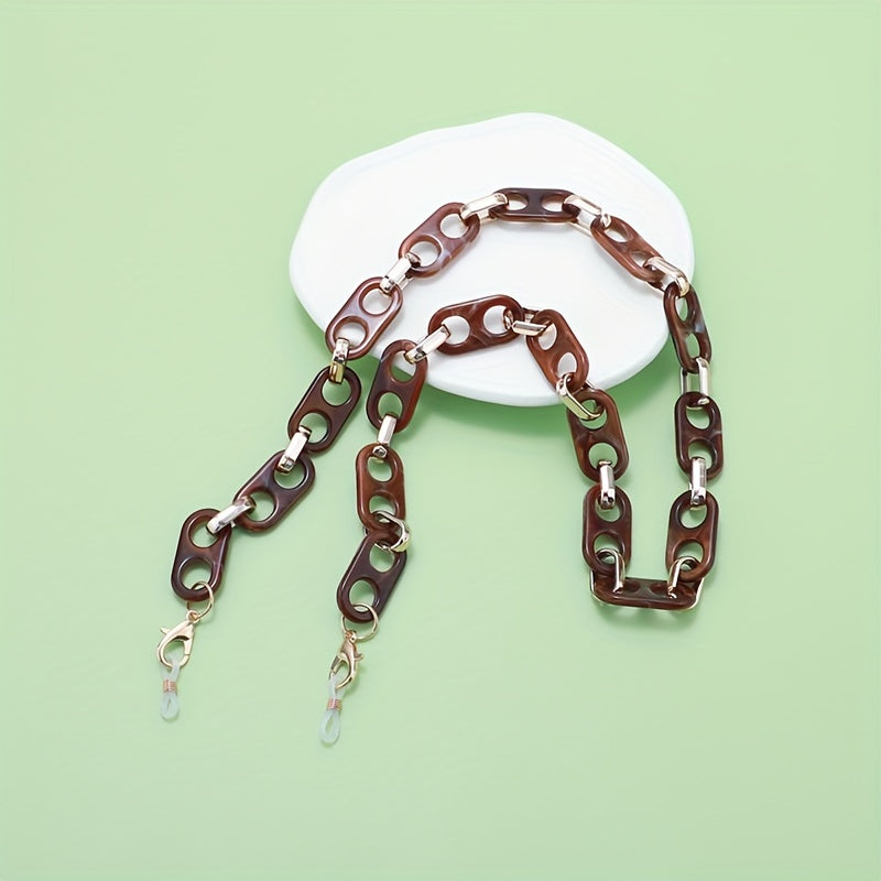 Acrylic Glasses Chain Retro Anti Slip Stylish Face Covering Eyewear Retainer