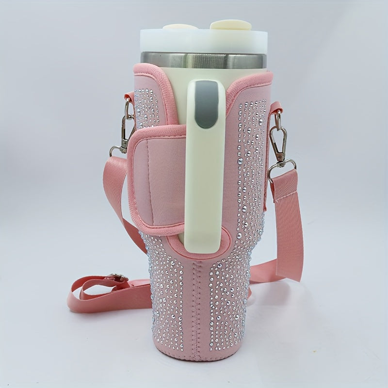 40oz Cup Sleeve w/ Adjustable Shoulder Strap for Outdoor Sports
